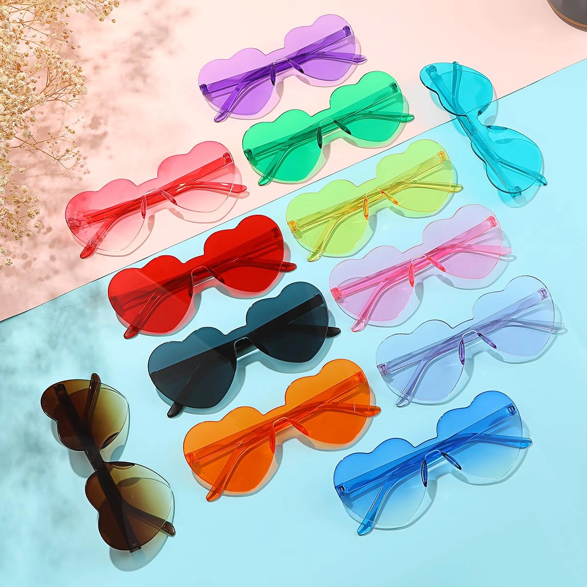 Heart Sunglasses - Transparent Pack