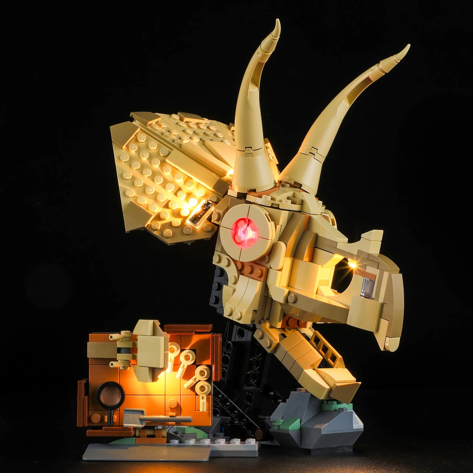 LIGHTAILING Dinosaur-Fossils Triceratops-Skull - LED Lighting Kit Compatible with Lego 76969