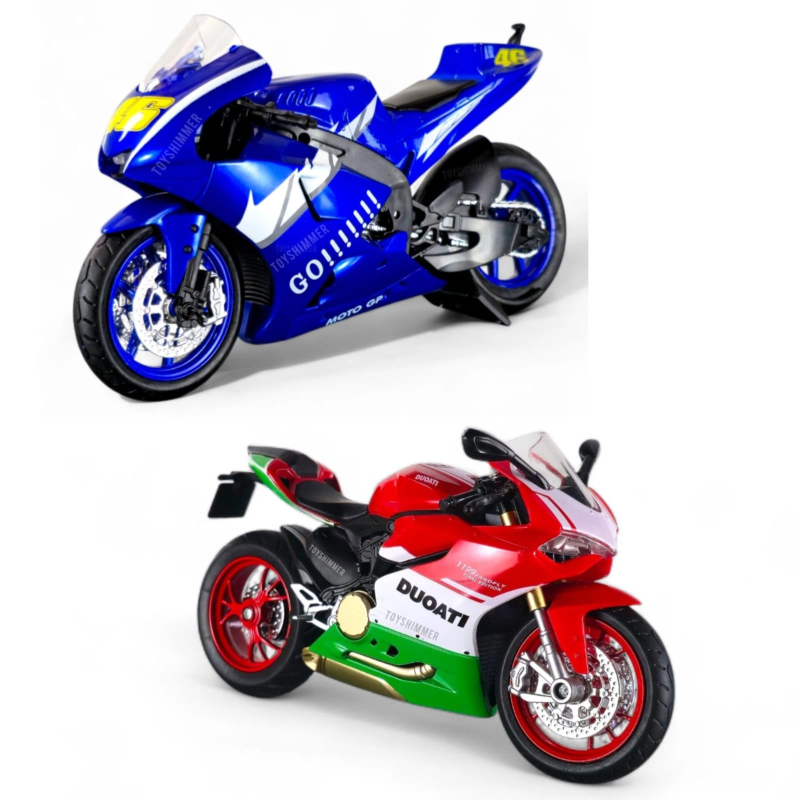 TOYSHIMMER, toyshimmer 1199 Panoply superleggera + Moto GP46 Track Bike - 1:12 2pcs