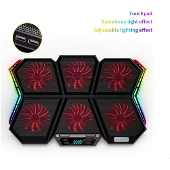 LAPTOP COOLING PAD - 12-17 INCH 6 QUIET FANS