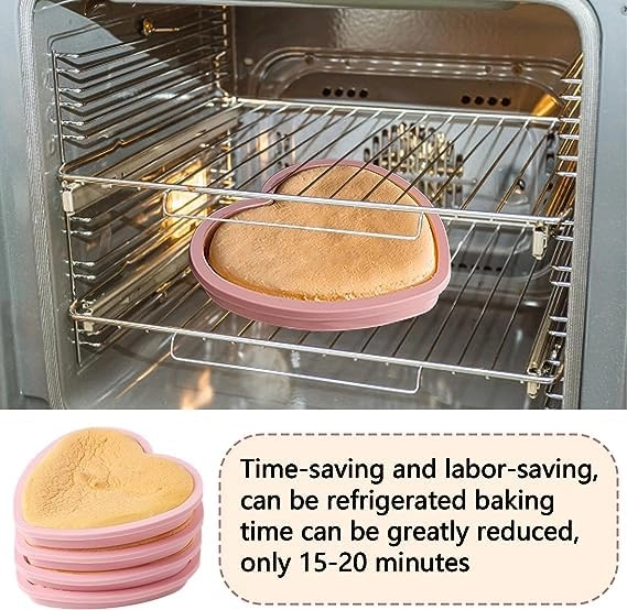 Love Shape Silicone Air Fryer Egg Mold - Silicone 2 pcs