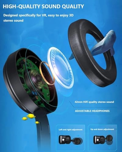 3D Virtual Reality Headset - 4.7-7.2 Android/iOS Black