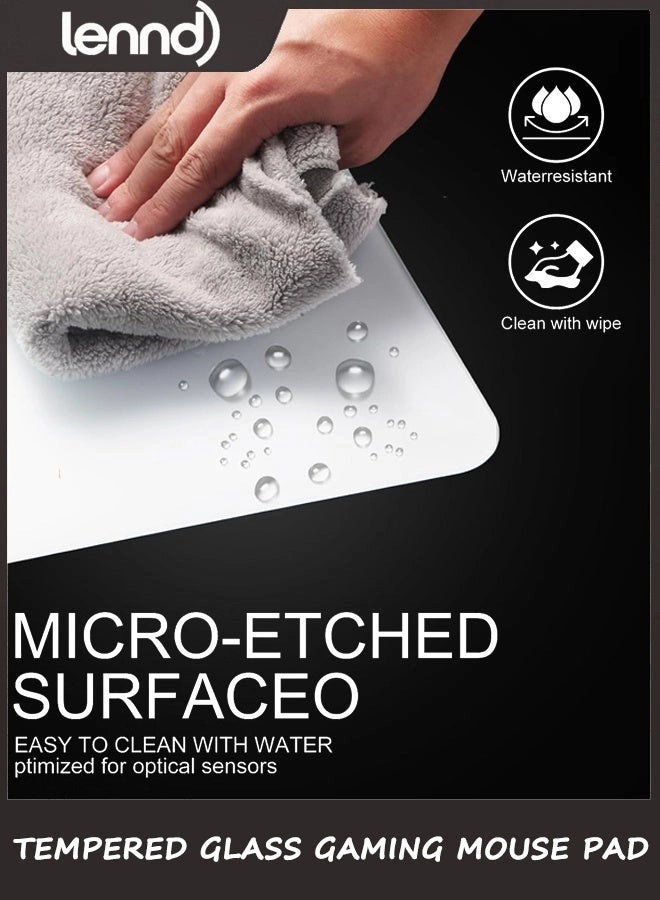 Tempered Glass Gaming Mouse Pad - 36x32 cm