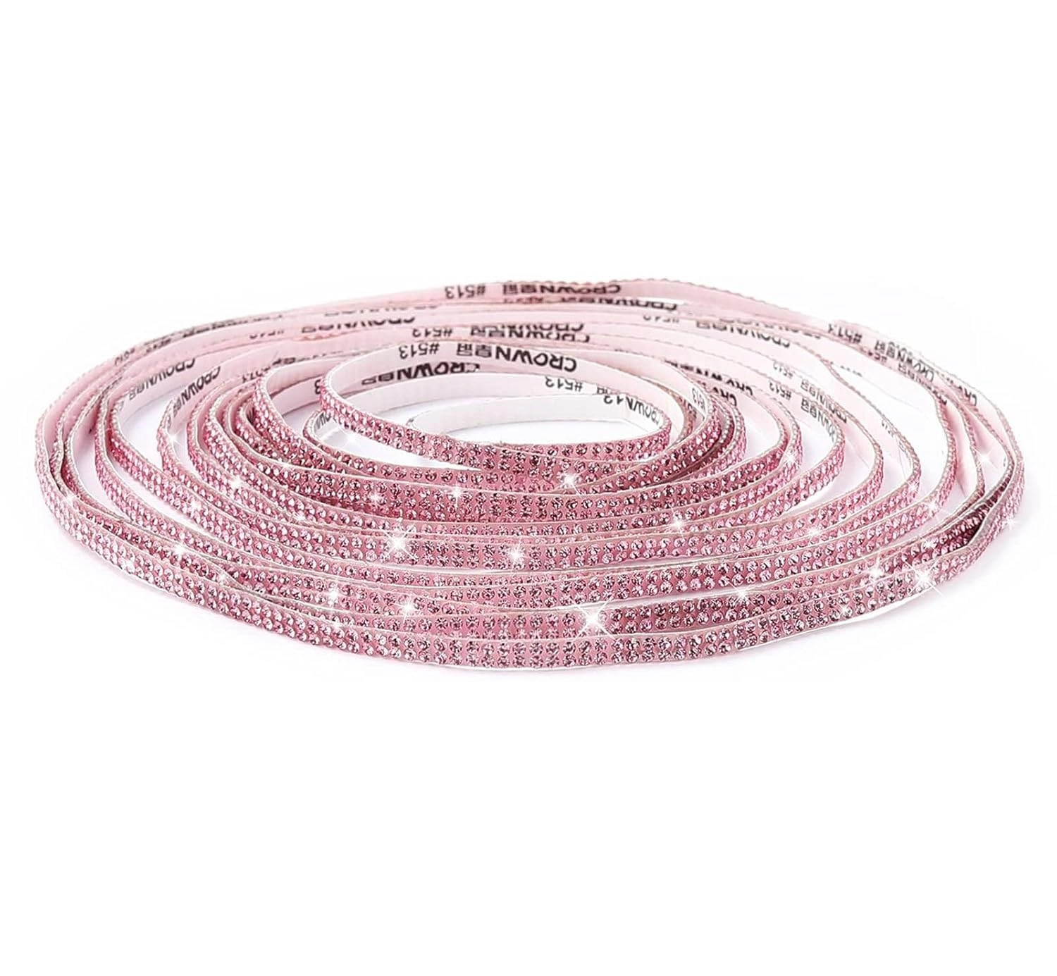 milegi Bling Car Trim - 36.1Ft Self-Adhesive Pink
