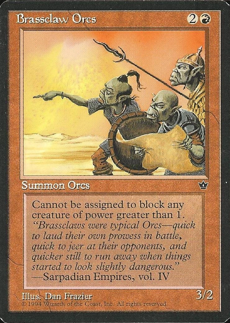 Wizards of the Coast Magic: the Gathering: Fallen Empires - Brassclaw Orcs