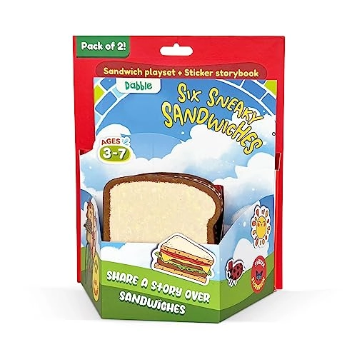LoveDabble Kids Kitchen Playset for Pretend Play - Six Sneaky Sandwiches - 20+ pcs