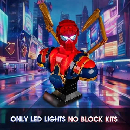 LED Light for LEGO Marvel Iron Spider-Man Bust 76326 - Plastic 1 5V