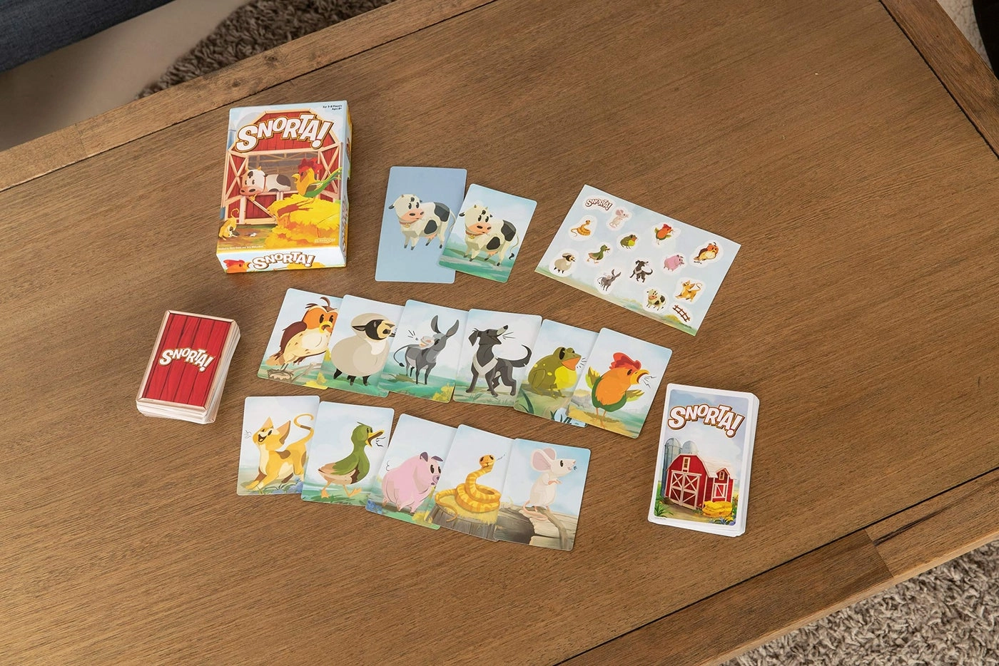 Playroom Snorta! - 96 animal cards 12 Jumbo animal cards Ages 6 and up
