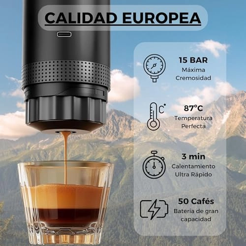 Portable Capsules Coffee Maker - 6 Centiliters Capsule, Ground