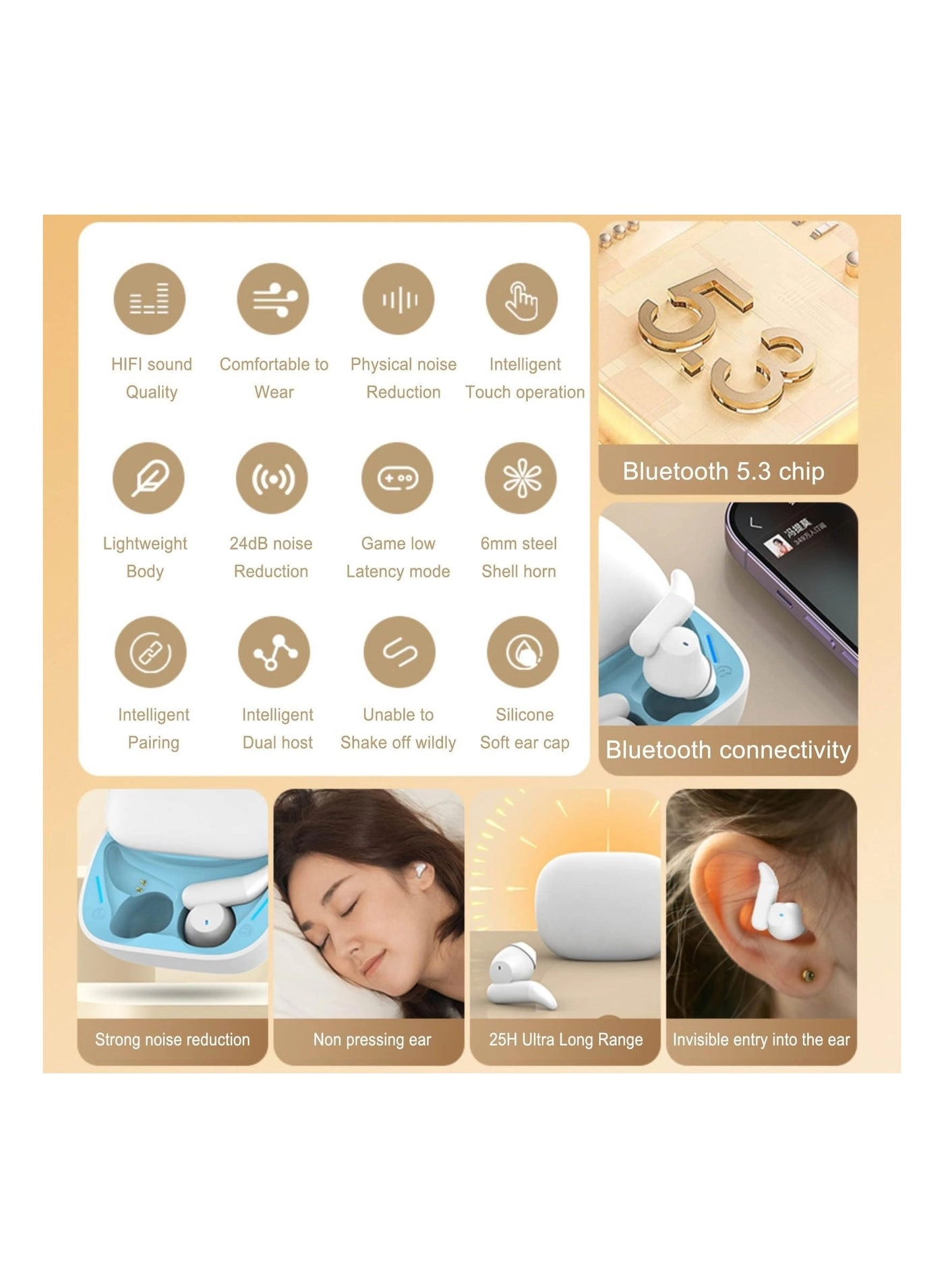 Sleeping Earbuds Wireless Earbud