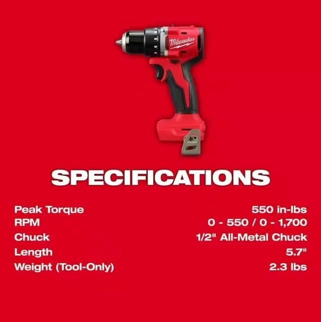 M18 Compact Brushless Hammer Drill/Driver