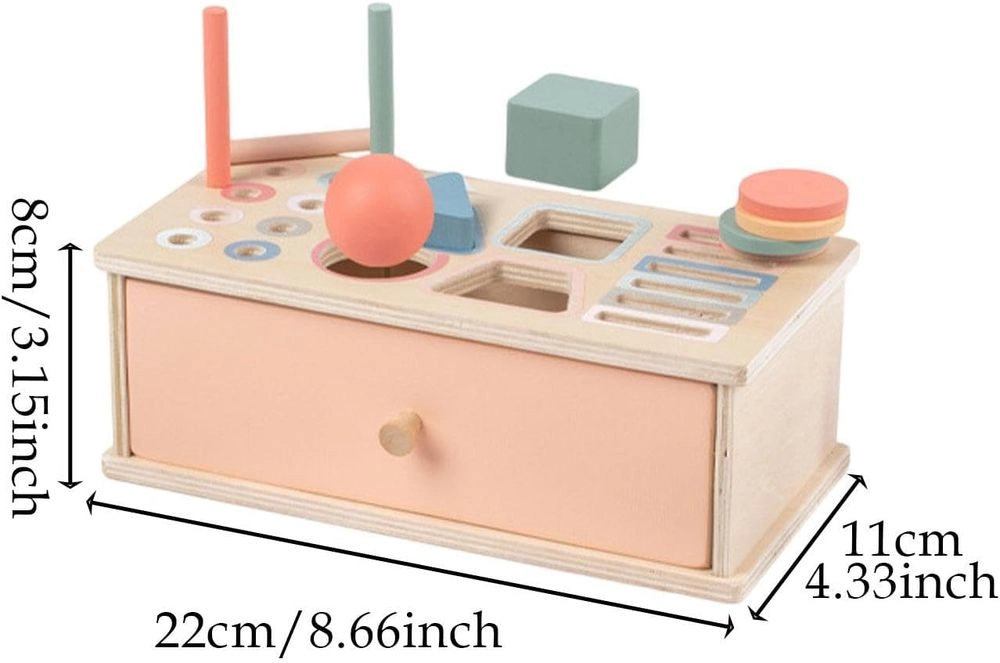 Montessori Shape Sorter Box - 3 +