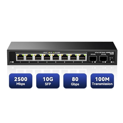10 Port| 8*2.5G Port+2*10G SFP 120W 9-ports