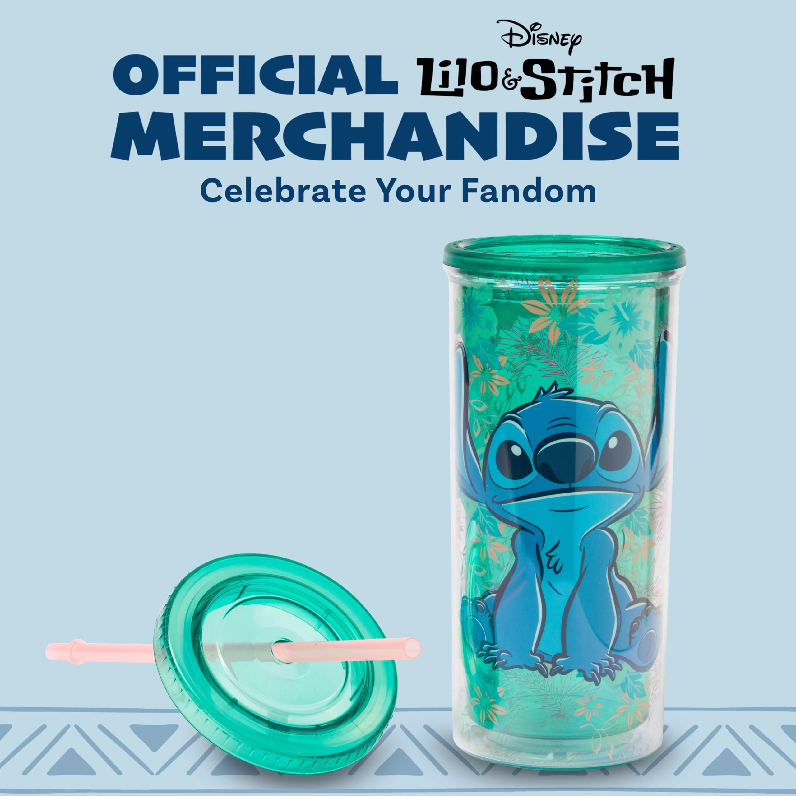 Disney Lilo and Stitch Reusable Cup - 1 pcs - Tropical Pattern