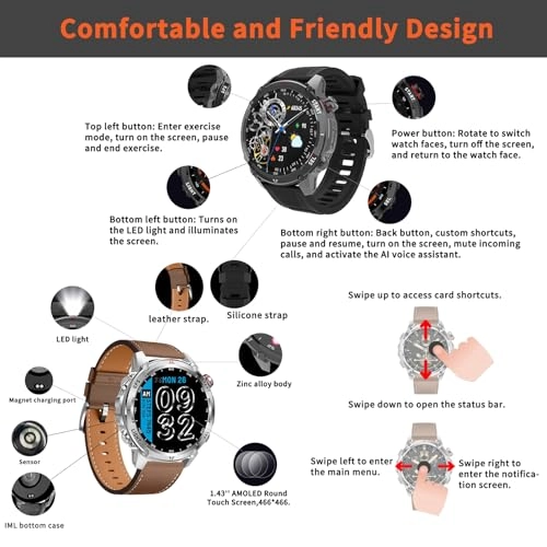 W10-PRO-US - 1.43-inch AMOLED 450mAh