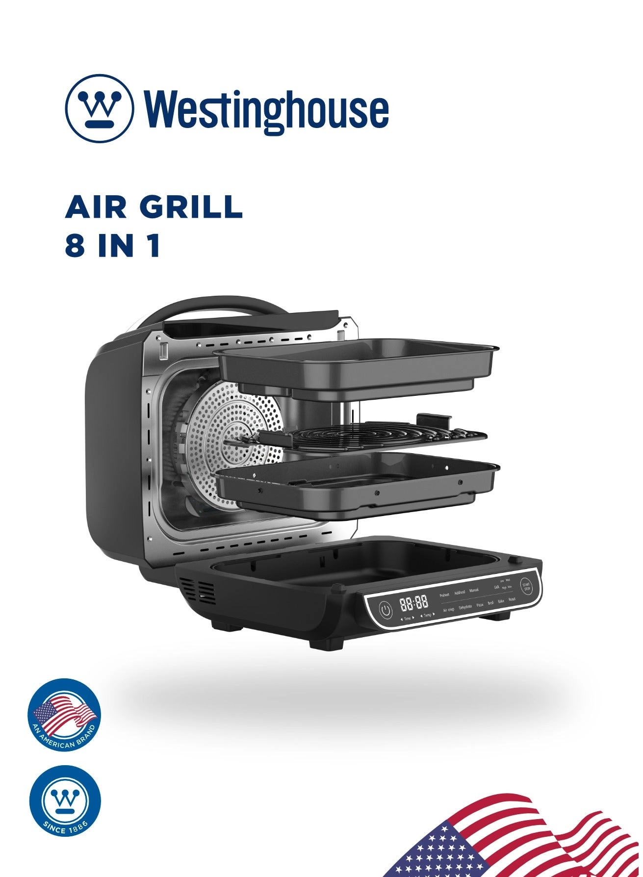 Air Grill 8-in-1 - 1700 W Digital Display