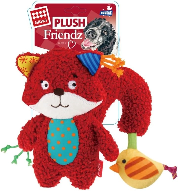 GiGwi Plush Friendz Squirrel - Squeaker Crinkle
