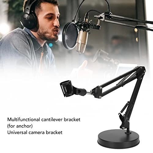 Microphone Arm Stand - Adjustable Boom Arm 1/4 Screw Hole