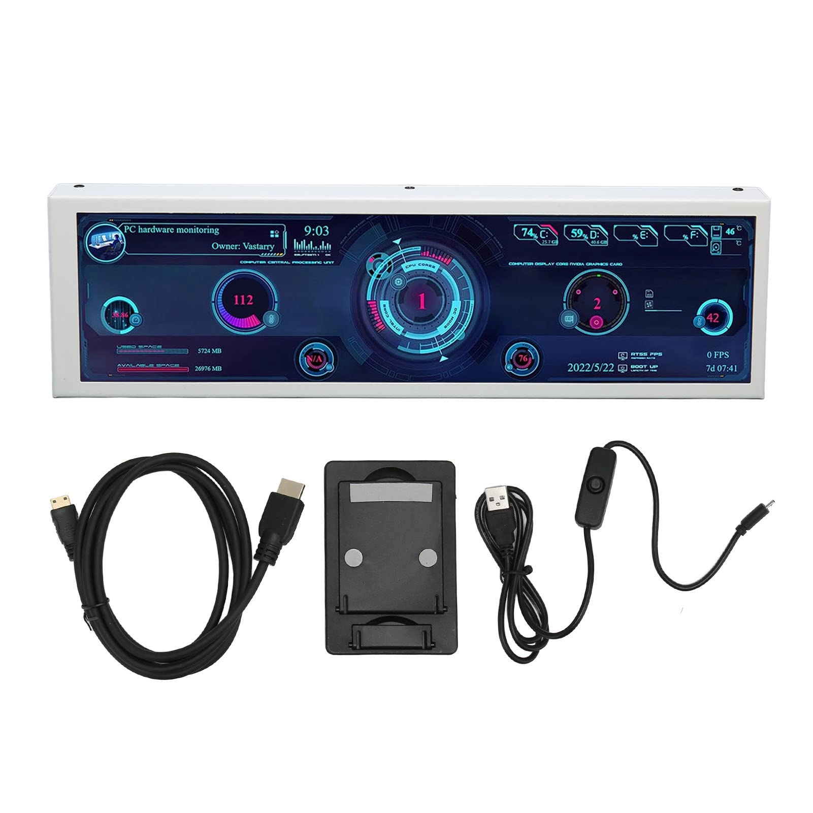 Computer Temp Monitor - Brilluxa692zm78gkr 8.8 Inch 1920x480