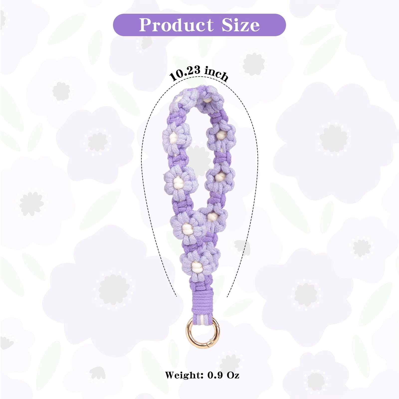 Boho Macrame Keychain - Car
