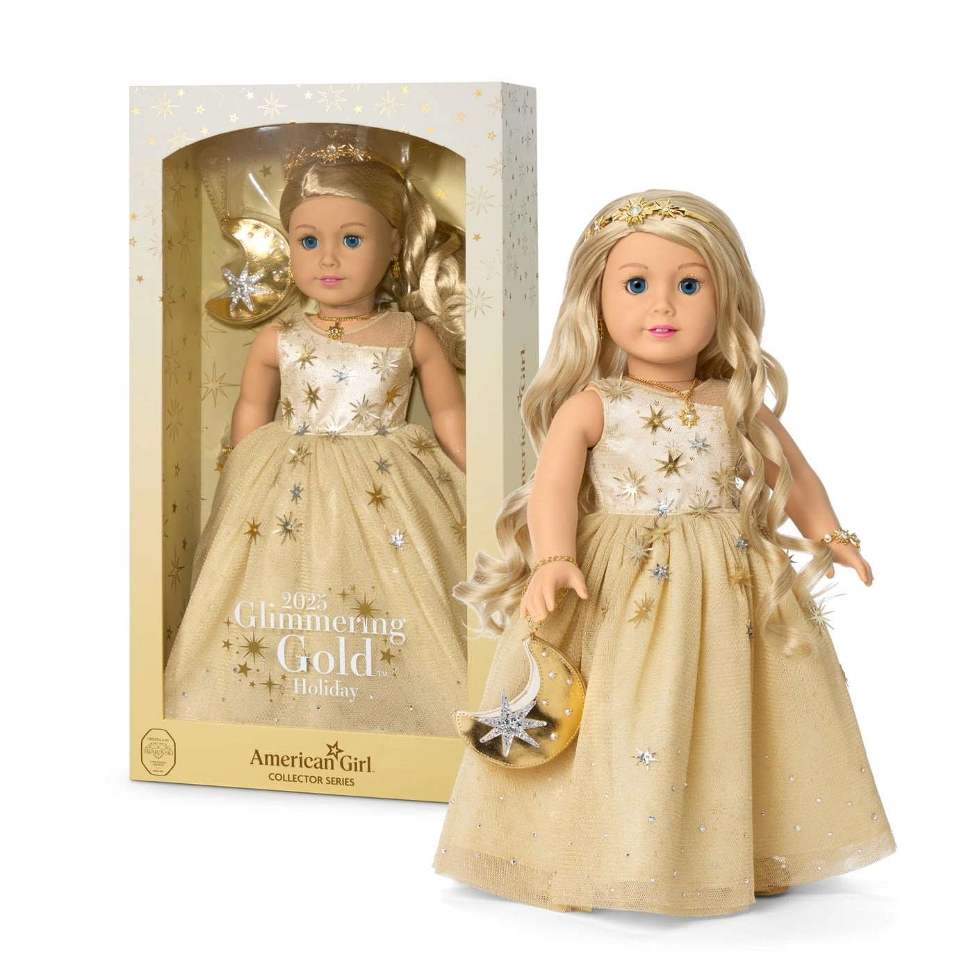 Truly Me - LightBlue Eyes Long Wavy Blonde Hair Glimmering Gold Holiday Collector Ages 8+