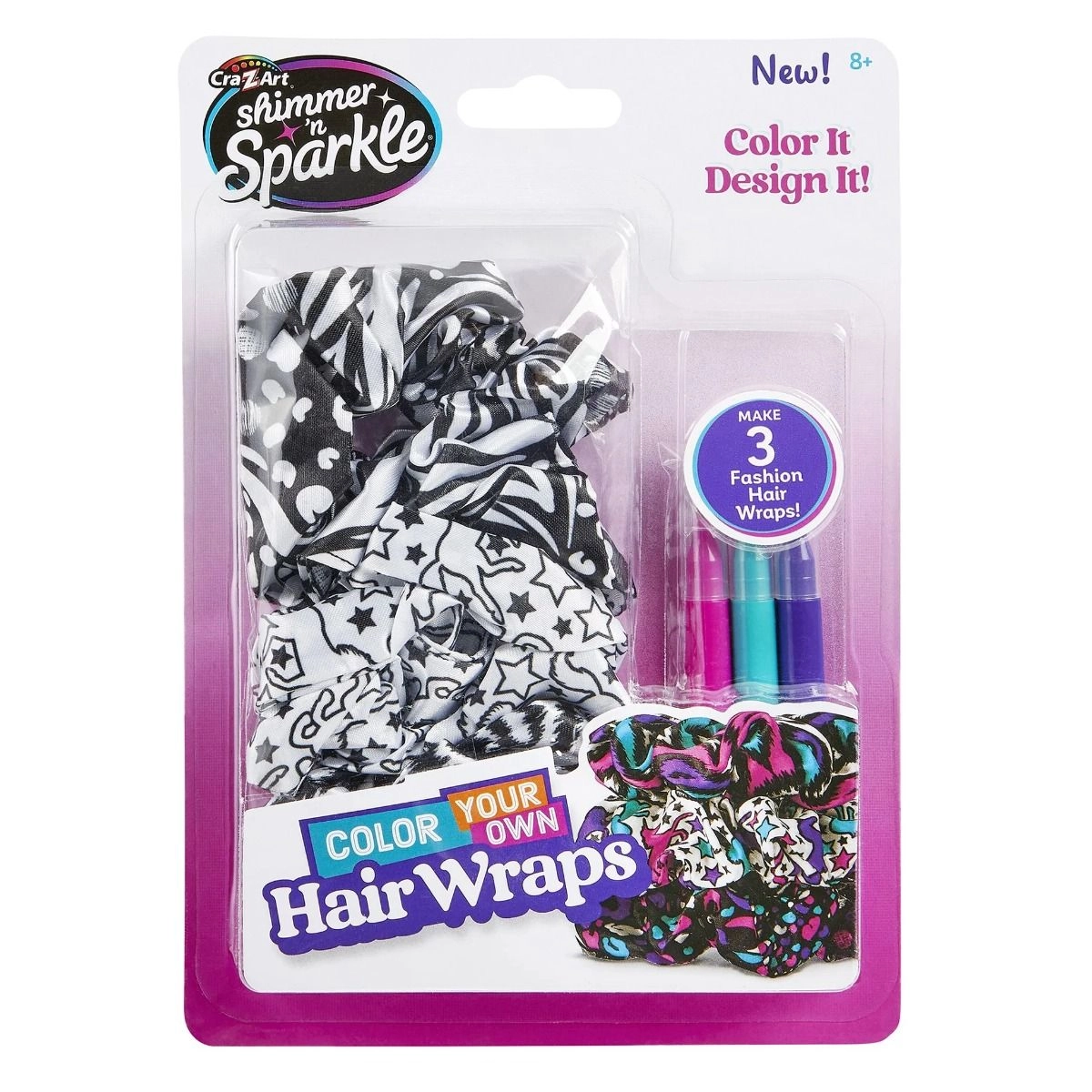 SHIMMER N SPARKLE Color Your Own Hair Wraps - 8+ years