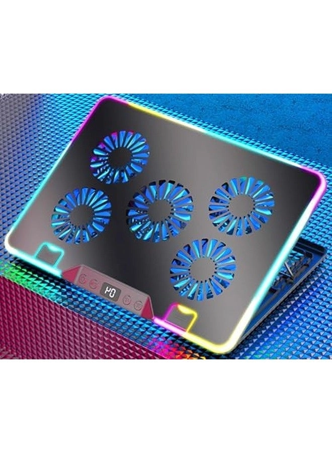 Azonee RGB Gaming Laptop Cooling Pad - 5 10–15.6"