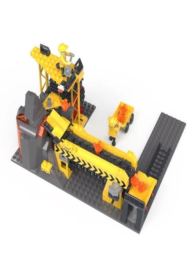Mining Construction Site Building Blocks Set - DIY Drill Trucks Dumpers Mini Figures Rock Elements