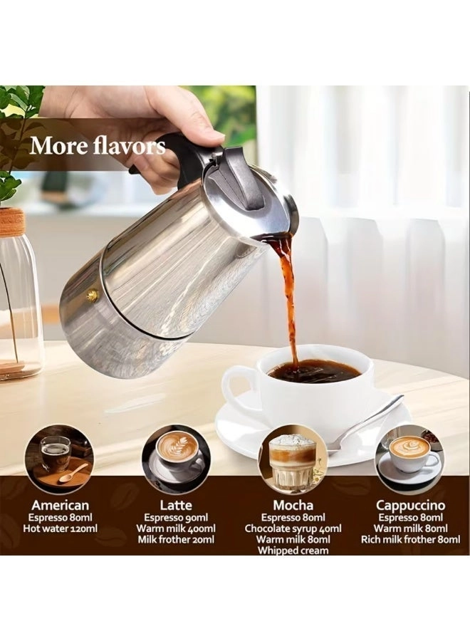 Moka Pot - 9-Cup Stovetop Induction Compatible