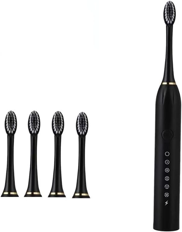 Rechargeable Toothbrush - Deep Cleaning IPX7 Waterproof 4 Replacement Heads