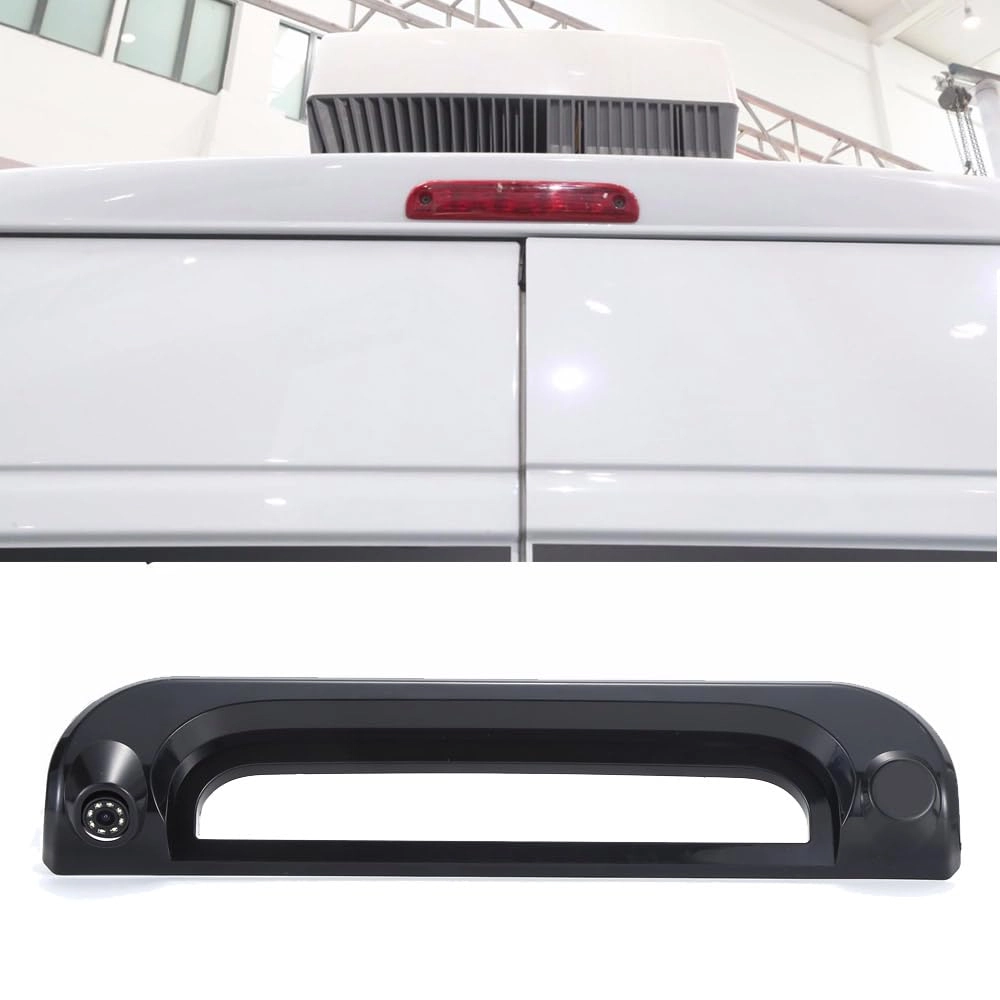 Rear View Mirror Monitor - 4.3 Inch Wired + Brake Light Camera - 1280 x 720 Night vision