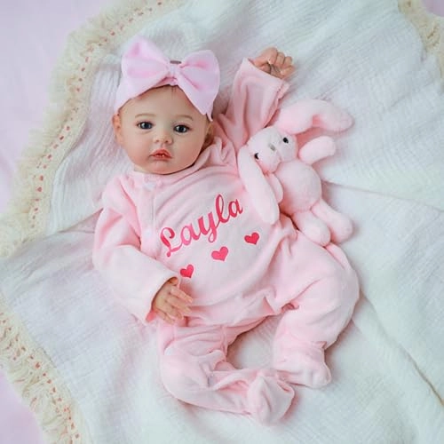 WOOROY Reborn Baby Doll - 18 Inch Vinyl Open Eyes