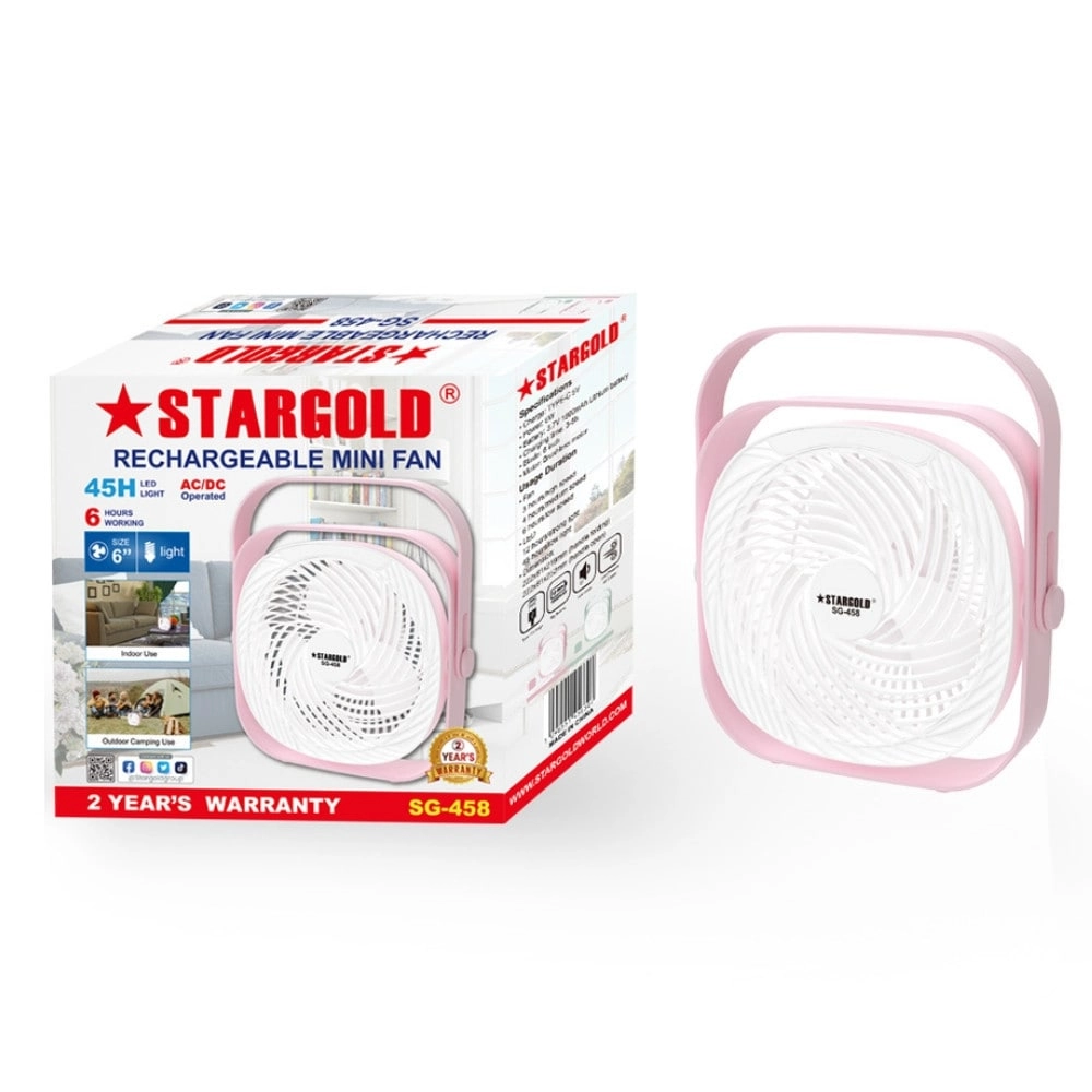 Rechargeable Mini Fan - 6 Inch 1800mAh 3 Speeds