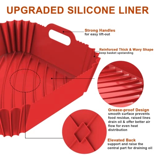 Air Fryer Liners - Silicone 2 Pack