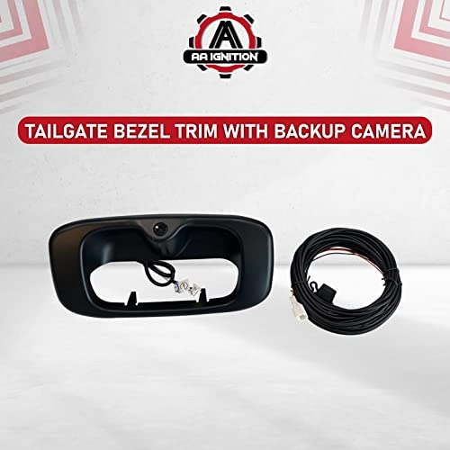 Tailgate Handle Trim Bezel with Backup Camera - Night vision Wired 600 TV lines