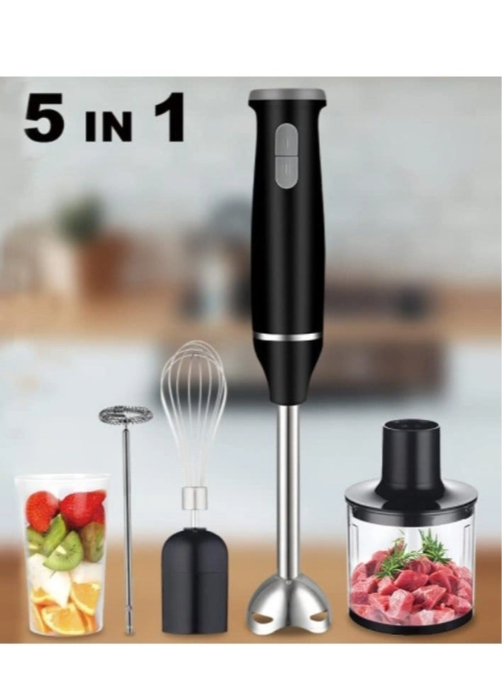 Hand Blender - 5 in 1 Stainless Steel Stem 6-Speed
