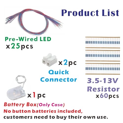 Pre-Wired Micro Blinking LED - 25PCS 0805