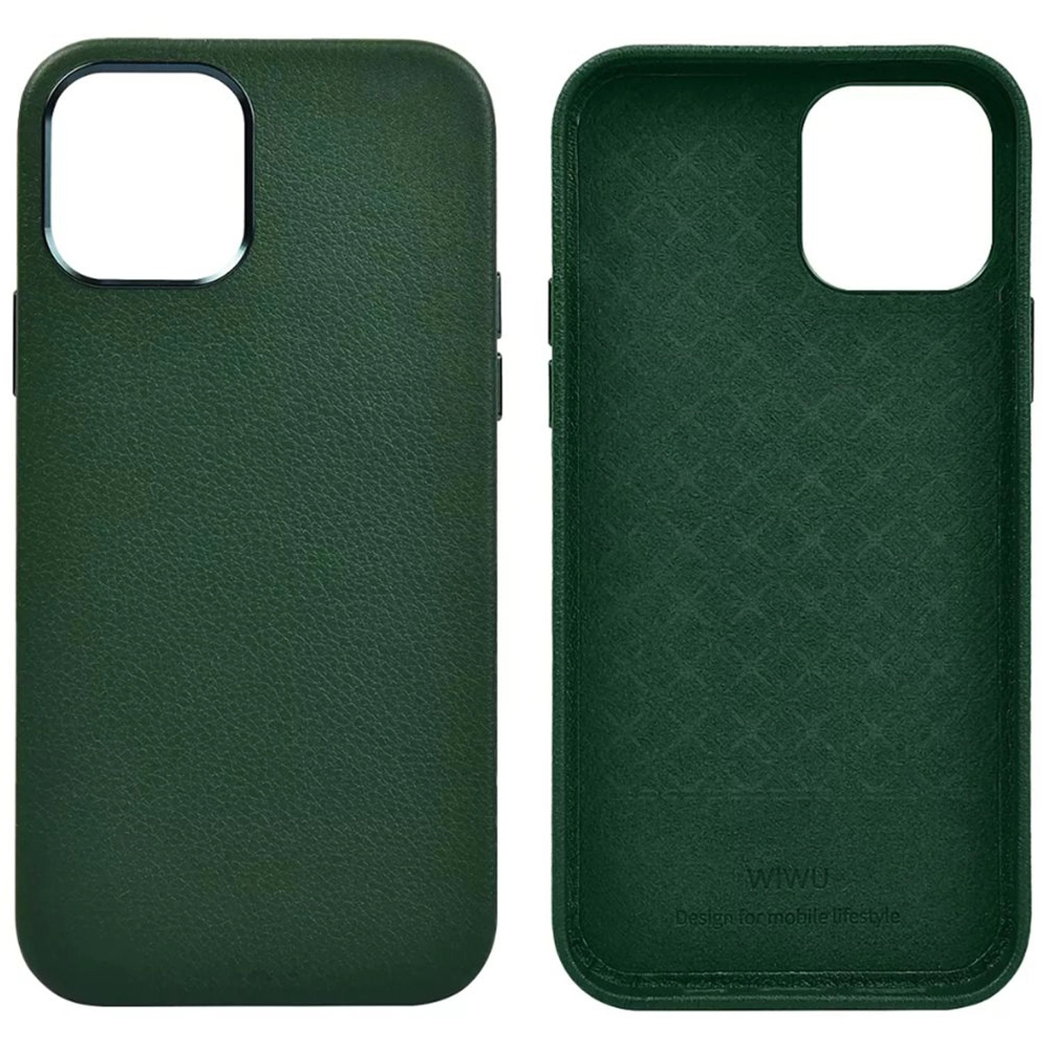 Calfskin Genuine Leather Case for iPhone 13