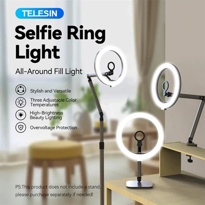 P3-FS-02 - 10-Inch Magnetic LED Selfie Ring Light
