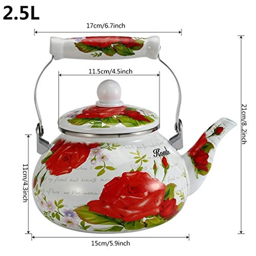 Enameled Teakettle - Enamel 1100 milliliter
