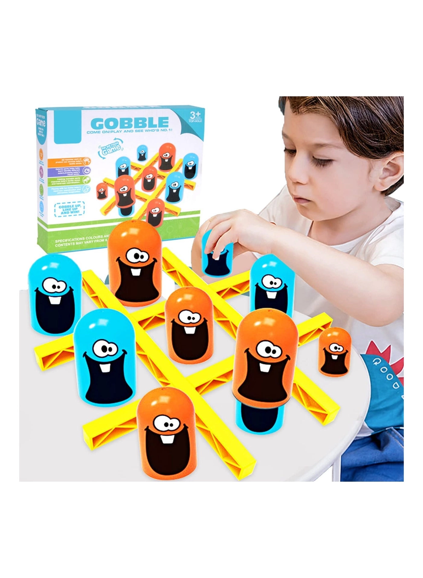 KASTWAVE Big Eat Small Tic Tac Toe - Portable Parent-Child Interactive