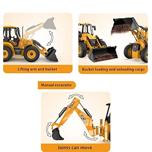 Backhoe Loader Excavator Toy - 1/20