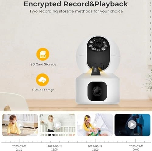 5+5 MP Dual Lens WiFi CCTV IP PTZ Camera