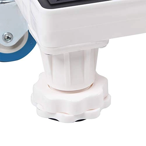 Universal Wheels Washing Machine Stand - Adjustable 16.54"-24.41" ABS Plastic + 304 Stainless Steel