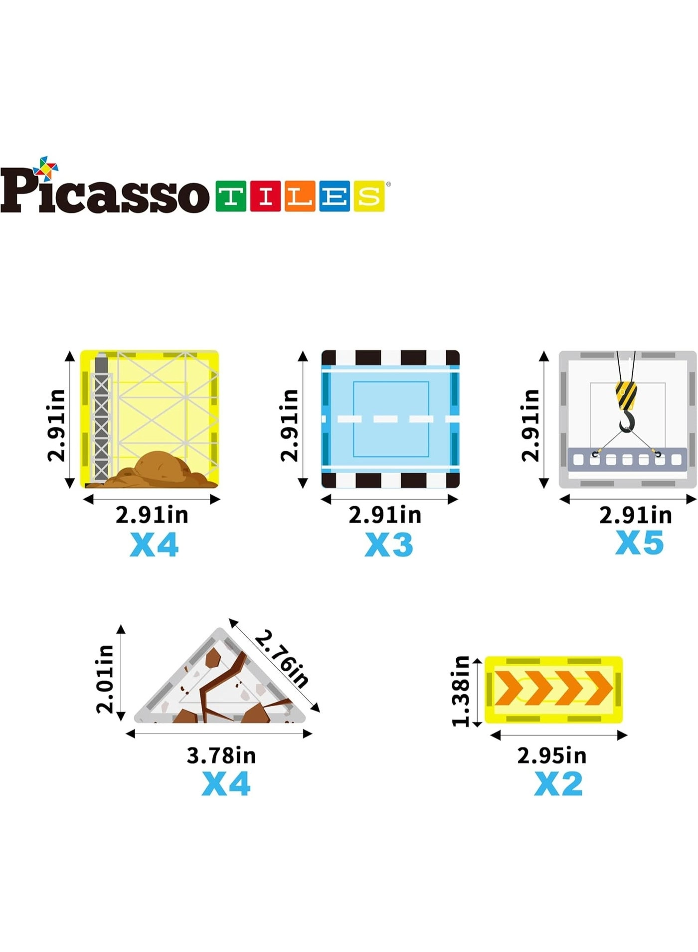 Magnetic Tiles Construction Set - 26 pcs