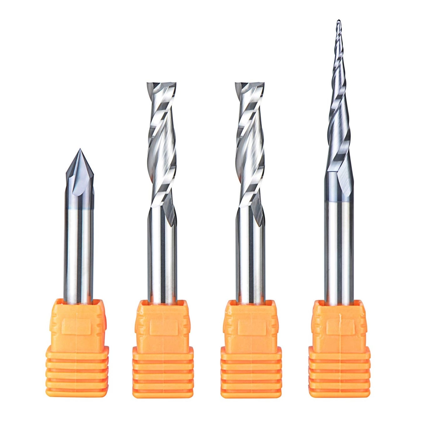 Carbide CNC Router Bits - 1/4" Shank 8 Pcs