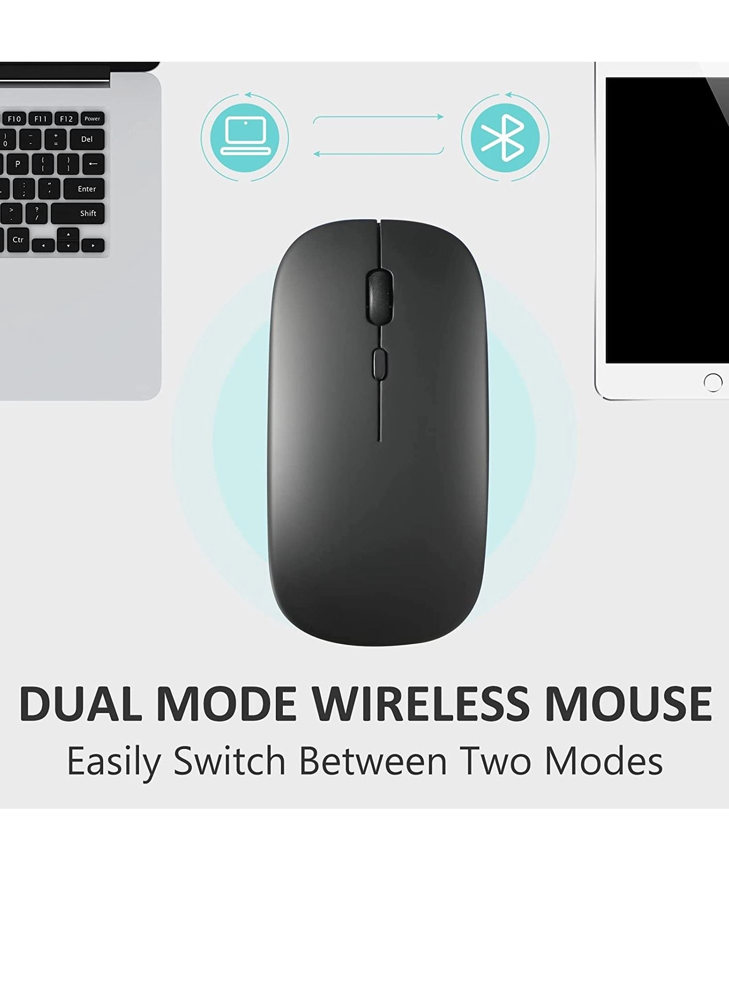 Slim Rechargeable Dual Mode Mouse - Wireless