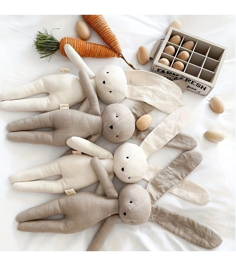 Generic White Rabbit Plush + Bear Plush