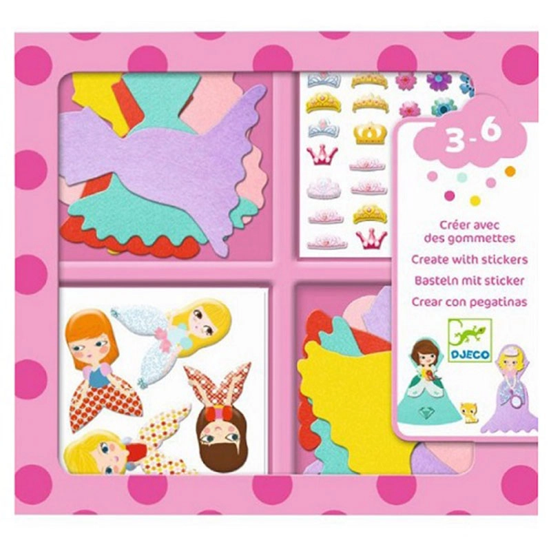 DJECO I Love Princesses Activity Sticker Book 24 pcs