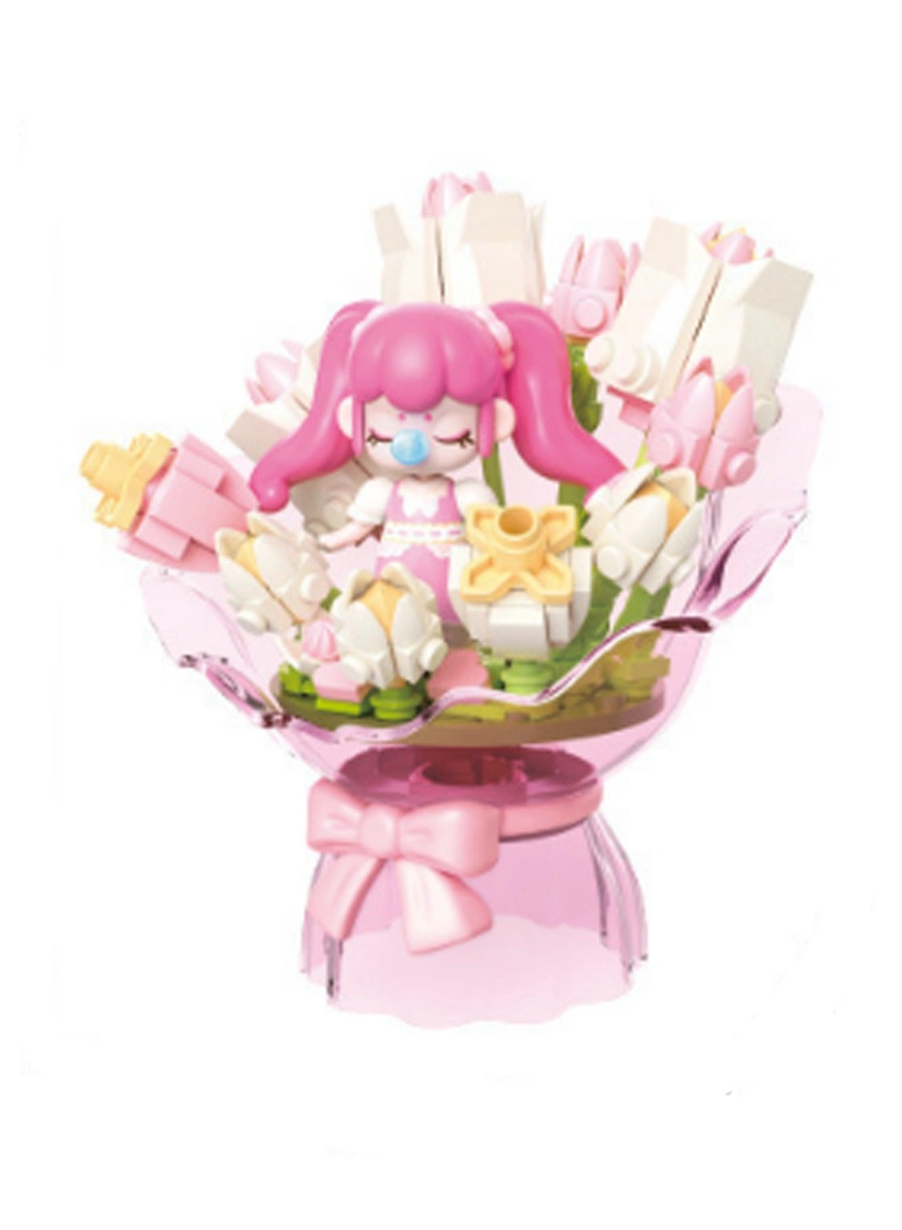 Model Set - Pink And White Flower 51pcs